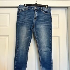 KanCan button fly skinny jeans, non-distressed, size 30.